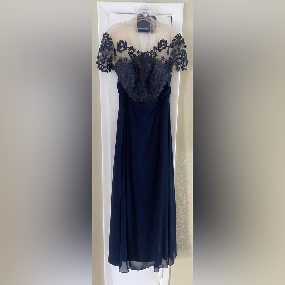 JS Collections Navy Womens formal dress 14W